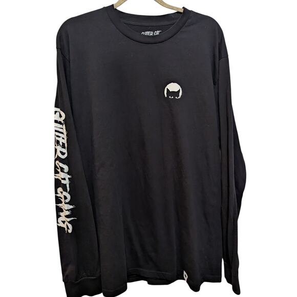 Gutter Cat Gang Black Crewneck Long Sleeve Graphic T-shirt sz XL - Picture 1 of 5